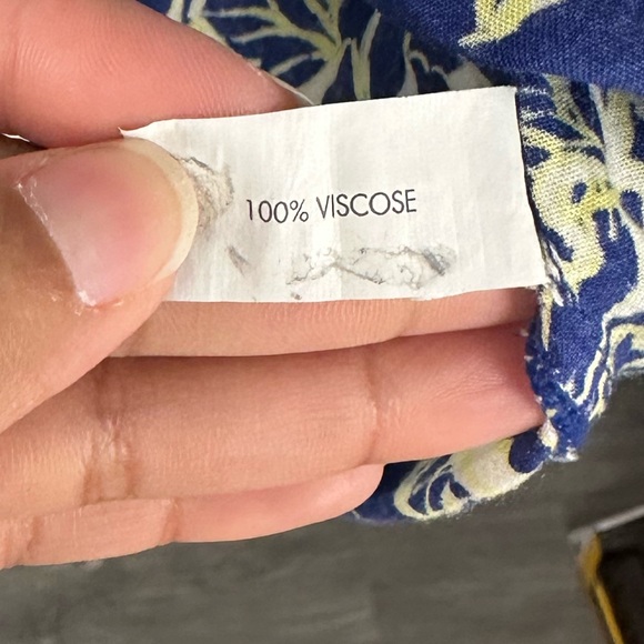 Poupette St. Barth x Vilebrequin Sasha Mini Dress Blue Floral Women’s Sz L - Picture 11 of 14